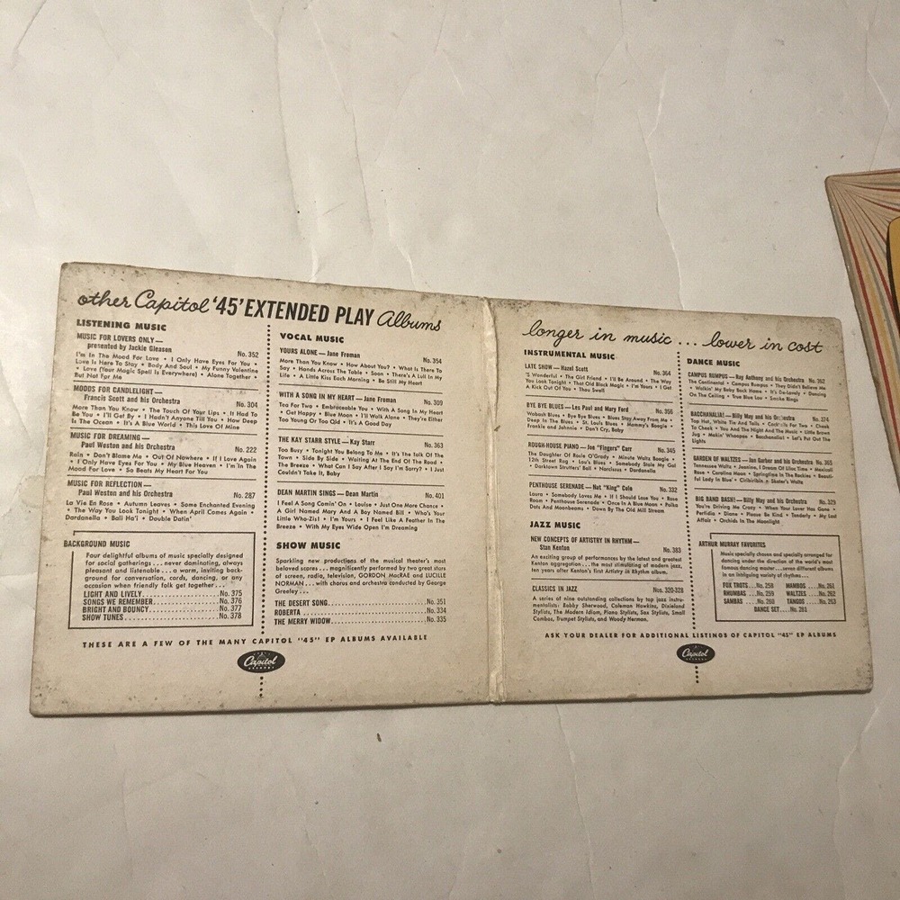 Capitol Records Set Of 2 7 Inch Records Songs For String 3801 - Picture 4 of 9